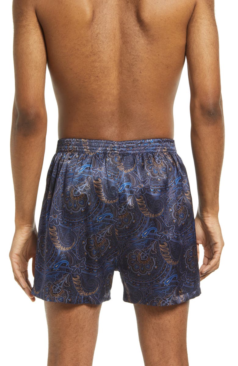 Majestic International Paisley Silk Boxers, Alternate, color,