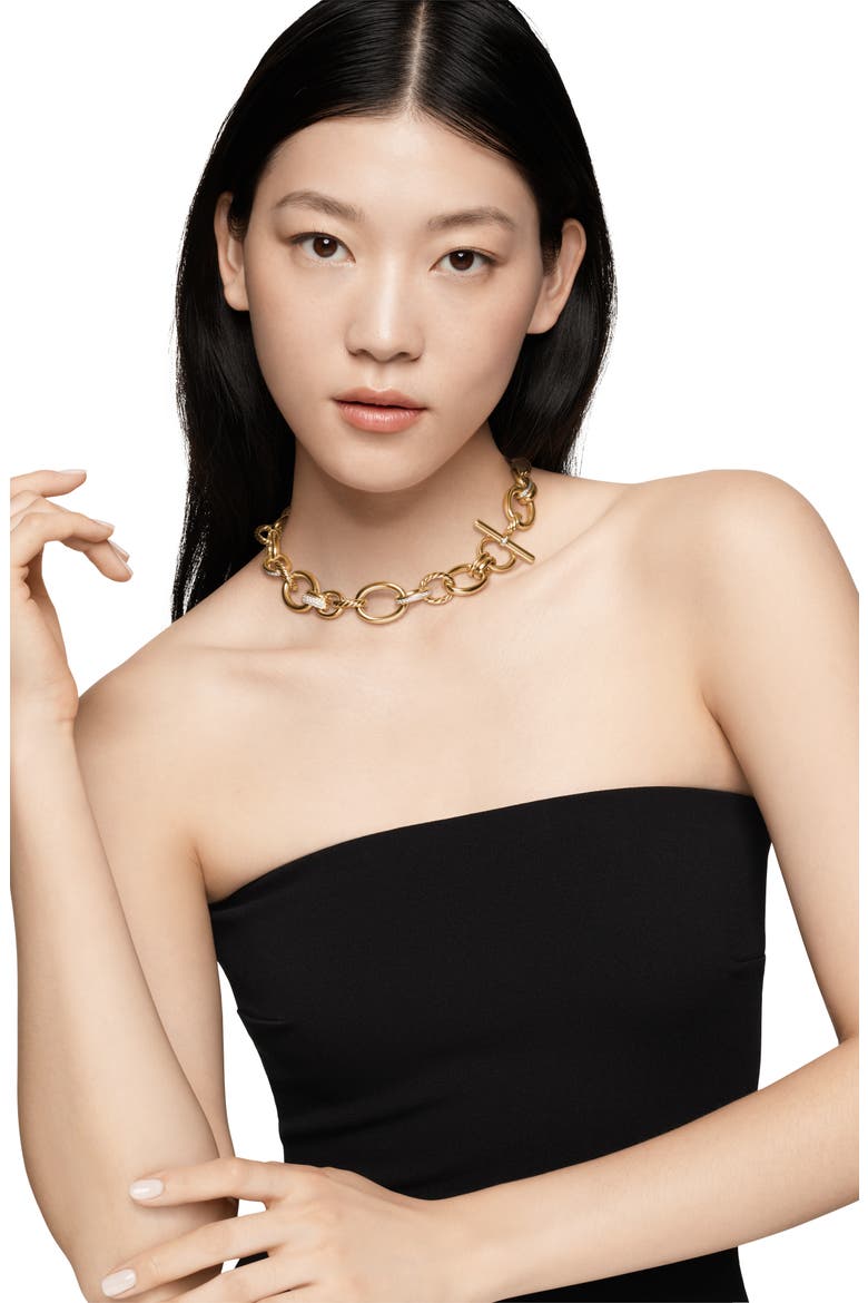 Mercer™ Pavé Diamond Necklace, Alternate, color, 18K YELLOW GOLD