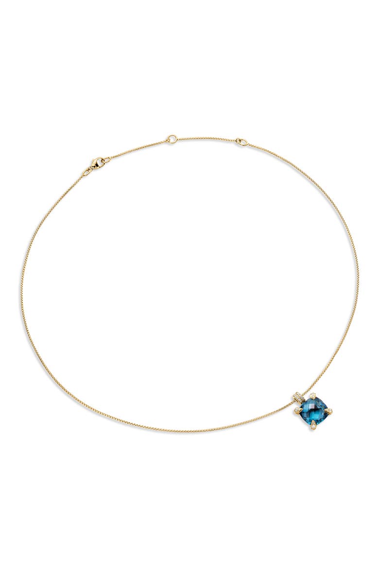Châtelaine Pendant Necklace with Diamonds, Alternate, color, HAMPTON BLUE TOPAZ
