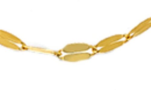 American Exchange Flat Link Chain Necklace In Gold