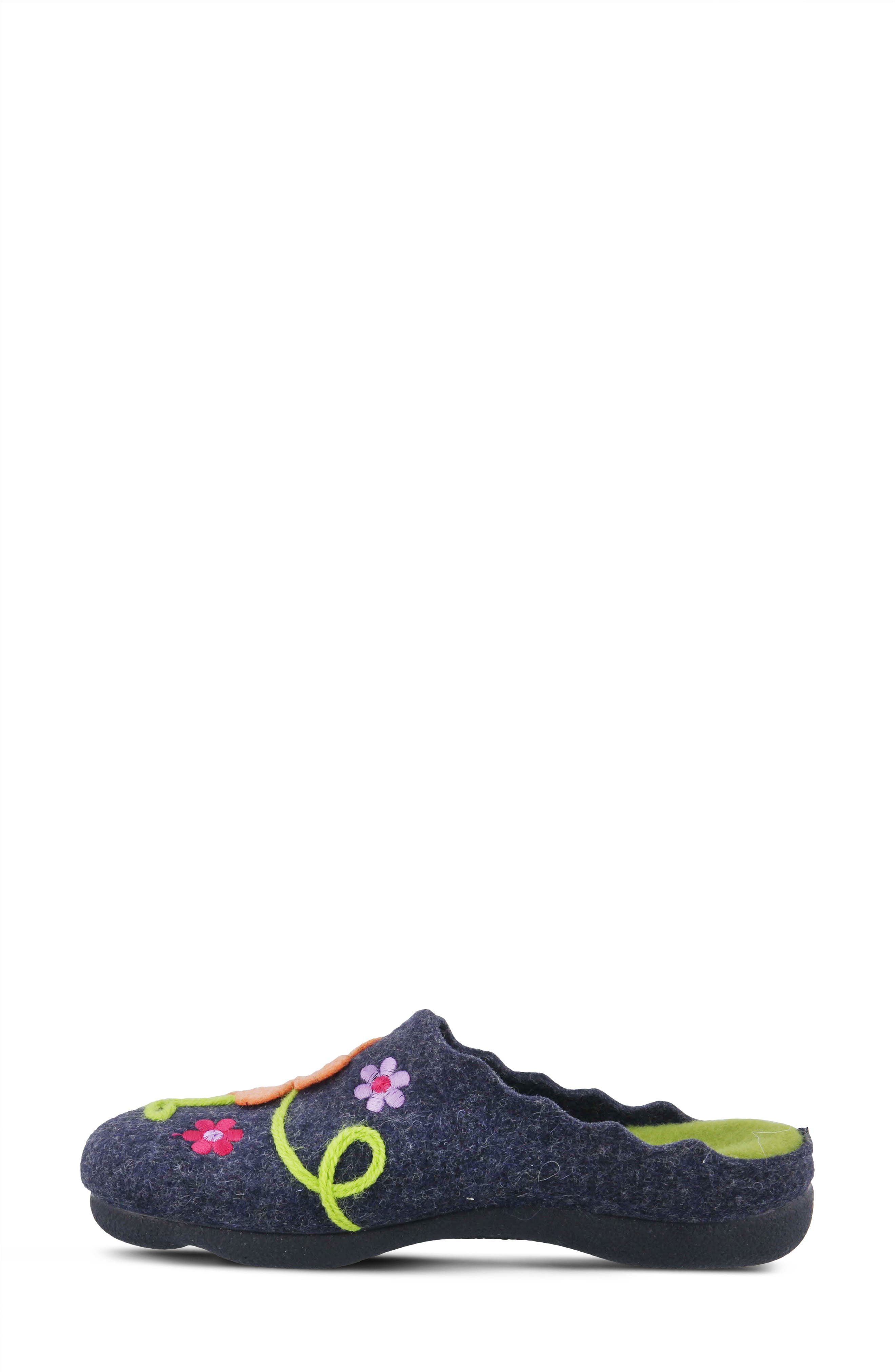 Posie Scuff Slipper, Alternate, color, NAVY