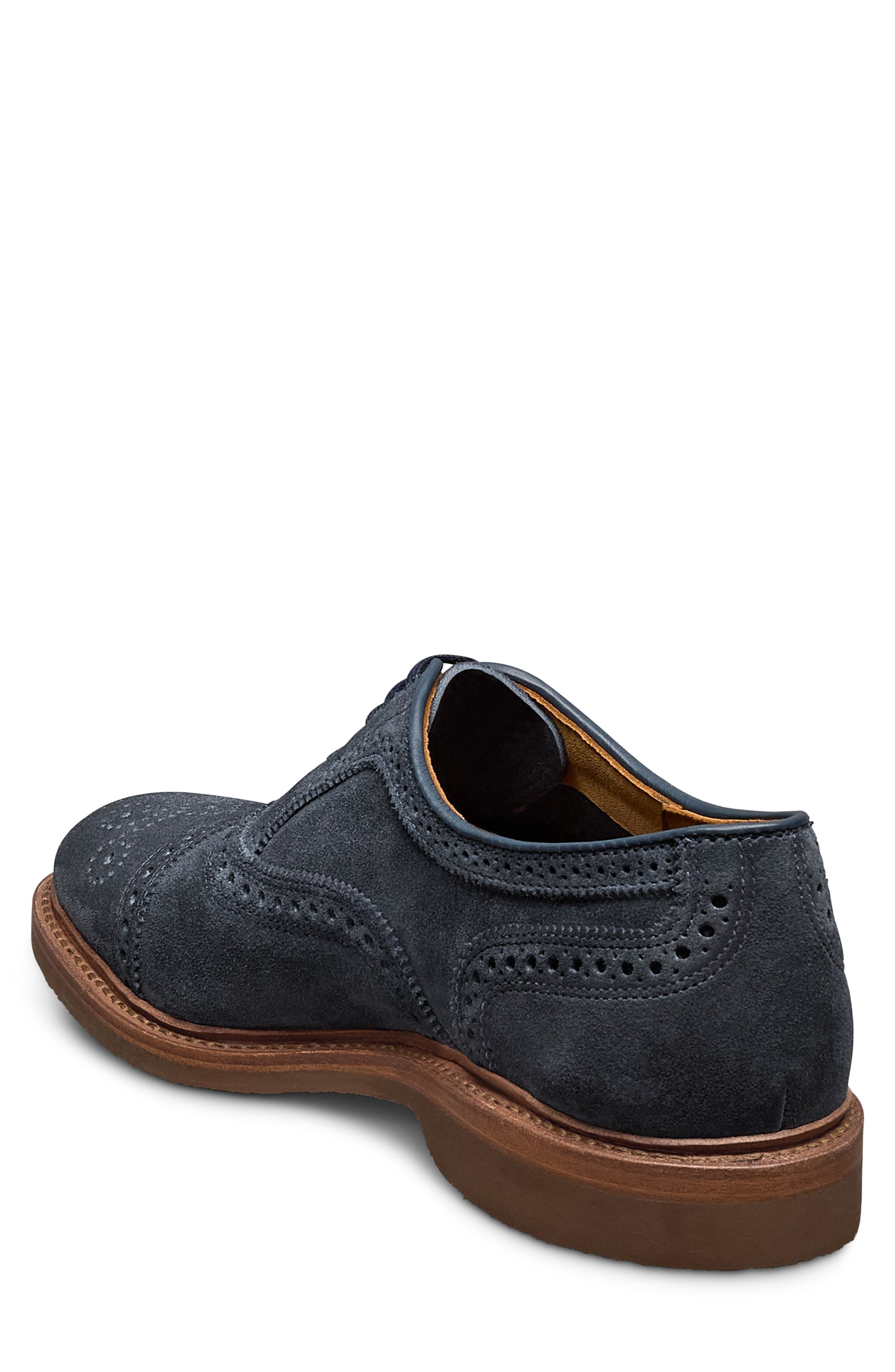 Allen Edmonds Strand Verse Cap Toe Oxford Shoe, Alternate, color, Navy Suede