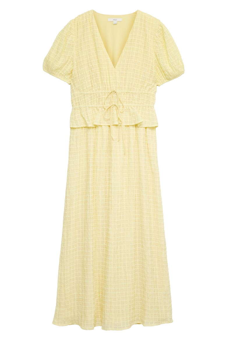 Textured Tie Waist Dress, Alternate, color, YELLOW