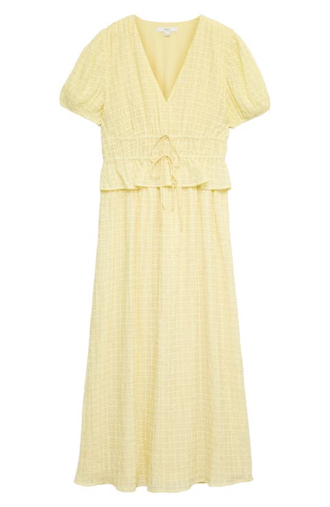 Textured Tie Waist Dress