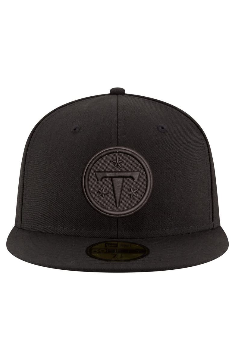 New Era Men's New Era  Black Tennessee Titans Black on Black 59FIFTY Fitted Hat, Alternate, color, Black