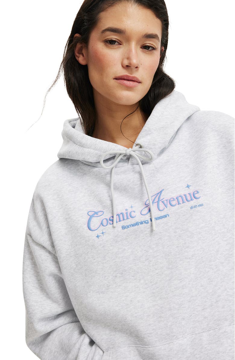 Cotton On Women's Graphic Fleece Hoodie, Alternate, color,