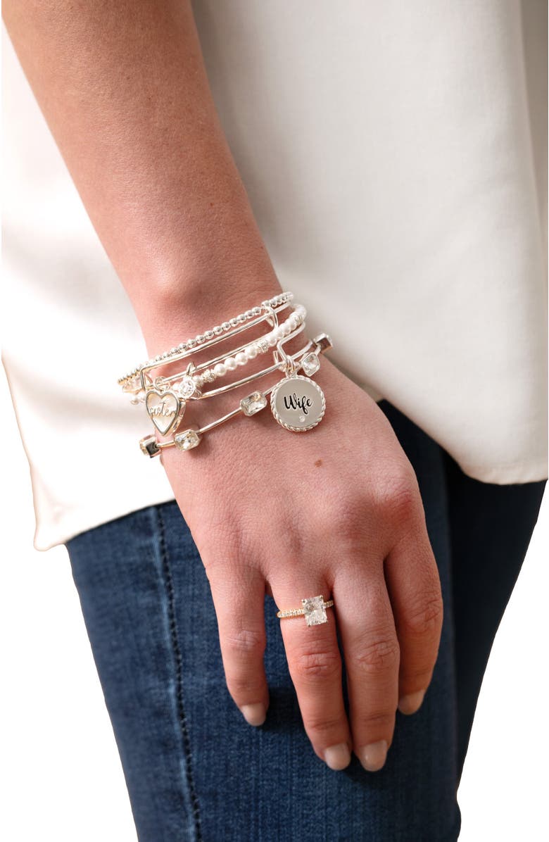 Alex and Ani Pearl Beaded Bangle Bracelet, Alternate, color, 