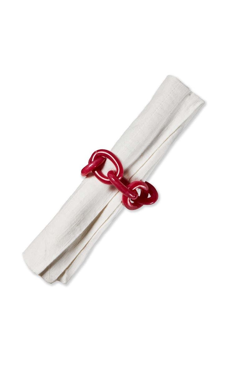 tag Fuchsia Resin Napkin Ring Perfect for Dining Decor Everyday Use, Main, color, Pink