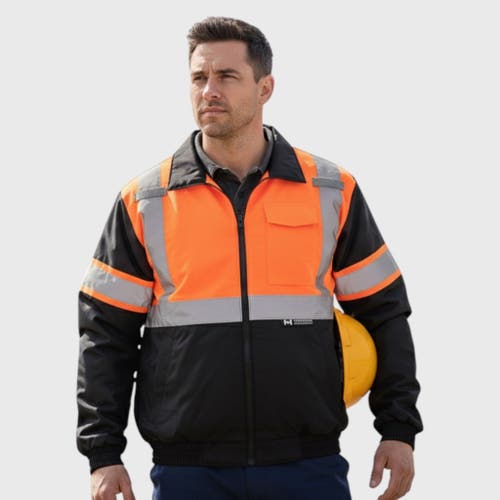 Canada Weather Gear Hi-visibility Work Jacket In Black