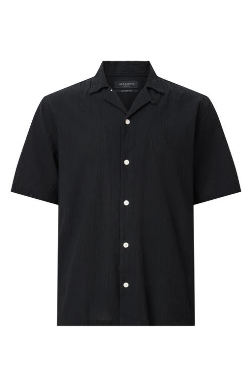 Allsaints Venice Relaxed Fit Short Sleeve Button-up Camp Shirt