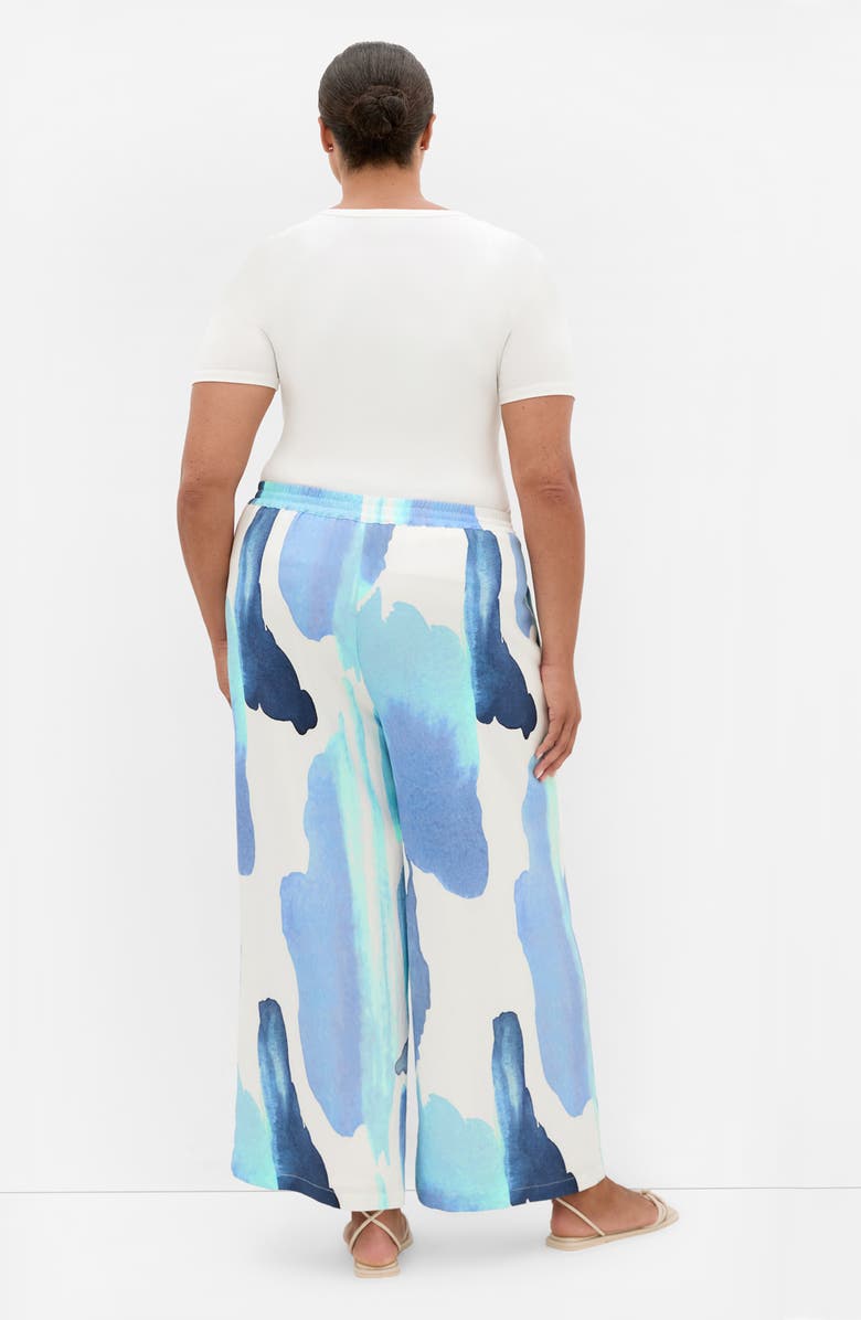 City Chic Surface Level Print Wide Leg Pants, Alternate, color, 