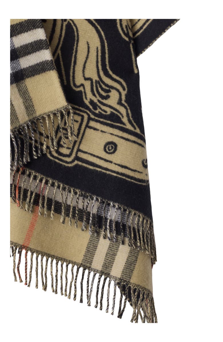 Burberry Stormy Knight Wool Cape, Alternate, color, Sand