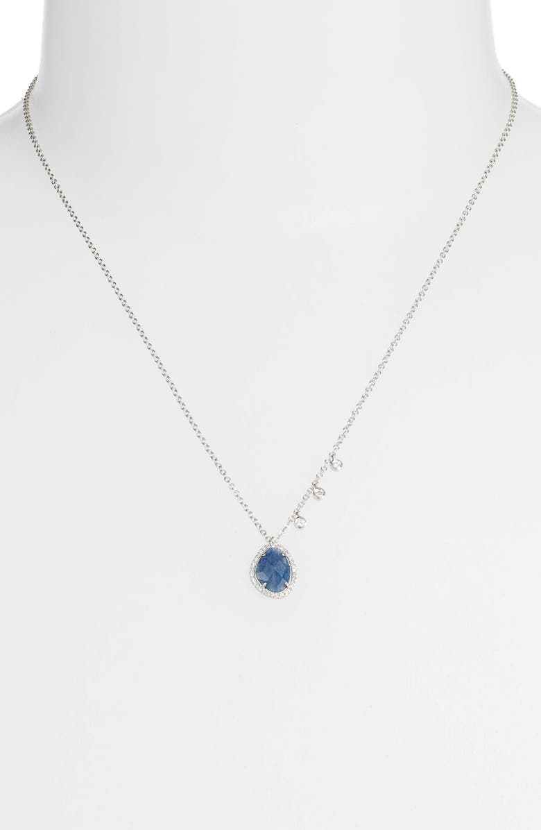 Meira T Sapphire & Diamond Pendant Necklace, Alternate, color, 