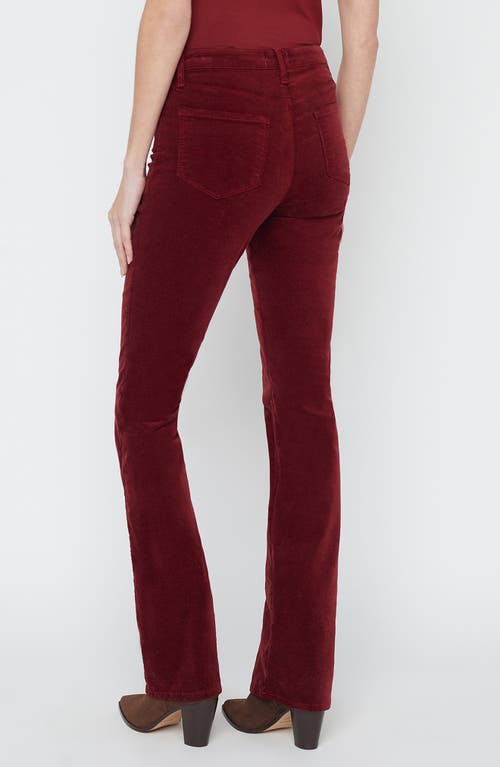 L Agence L'agence Stevie High Waist Straight Leg Velvet Pants In Dark Syrah