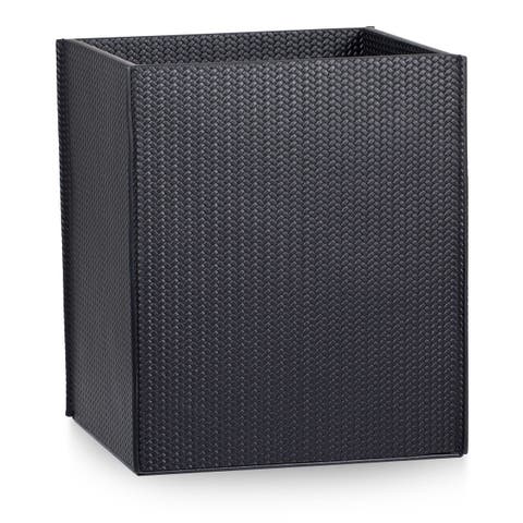 Piega Braid Black Waste Basket