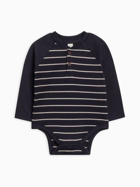 Organic Lucas Raglan Henley Bodysuit (Baby)