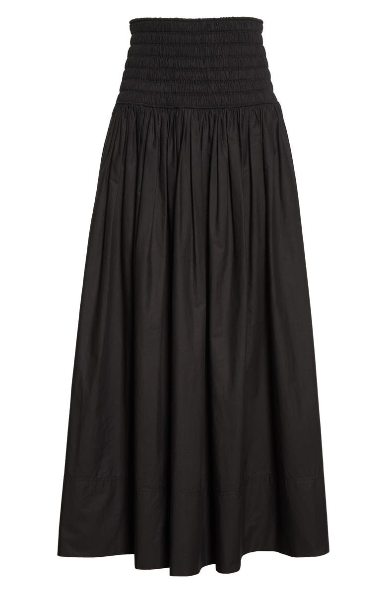 A.L.C. Catalina Smocked Waist Cotton Maxi Skirt, Alternate, color,