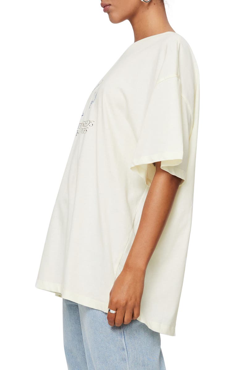 Princess Polly More than Friends Oversize Organic Cotton Graphic T-Shirt, Alternate, color, 