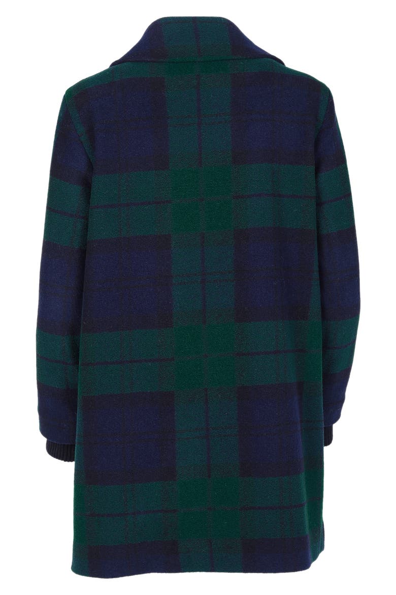 Forest Park Double Breasted Wool Blend Coat, Alternate, color, BLACK WATCH