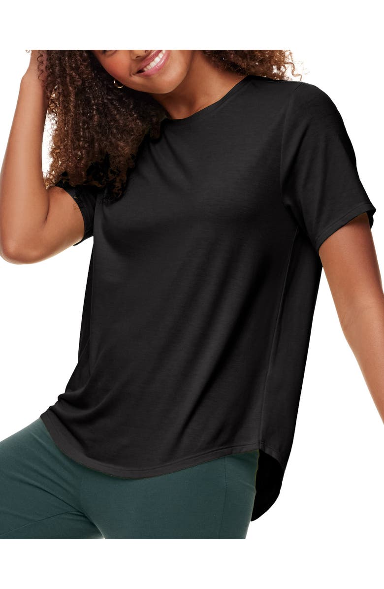 Adore Me Molly Soft Jersey T-Shirt, Main, color, Dark Black