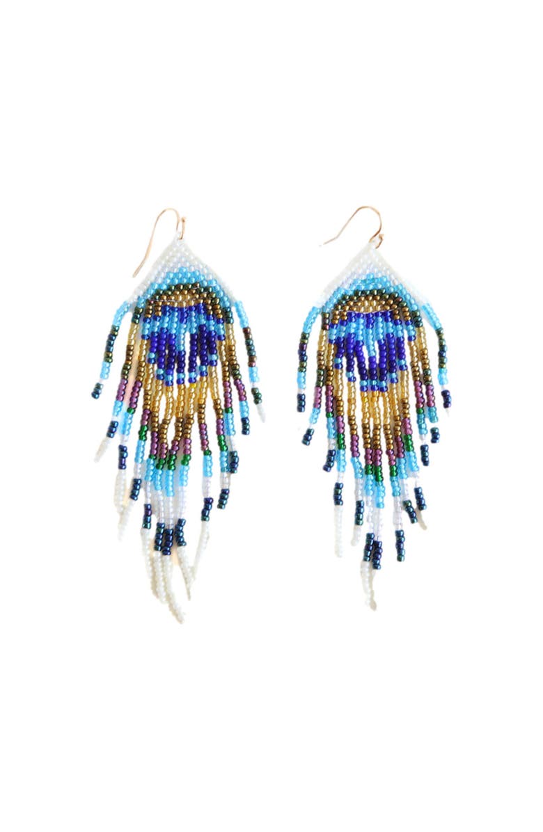 Fosterie Peacock Feather Embera Earrings, Main, color, Peacock Feather