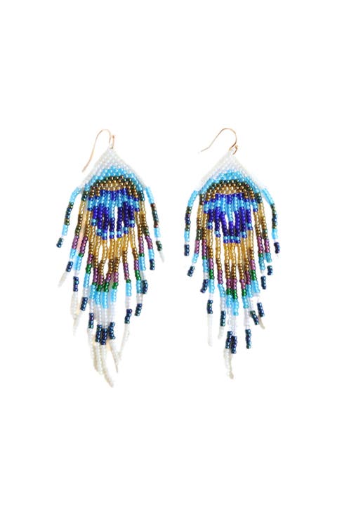 Peacock Feather Embera Earrings