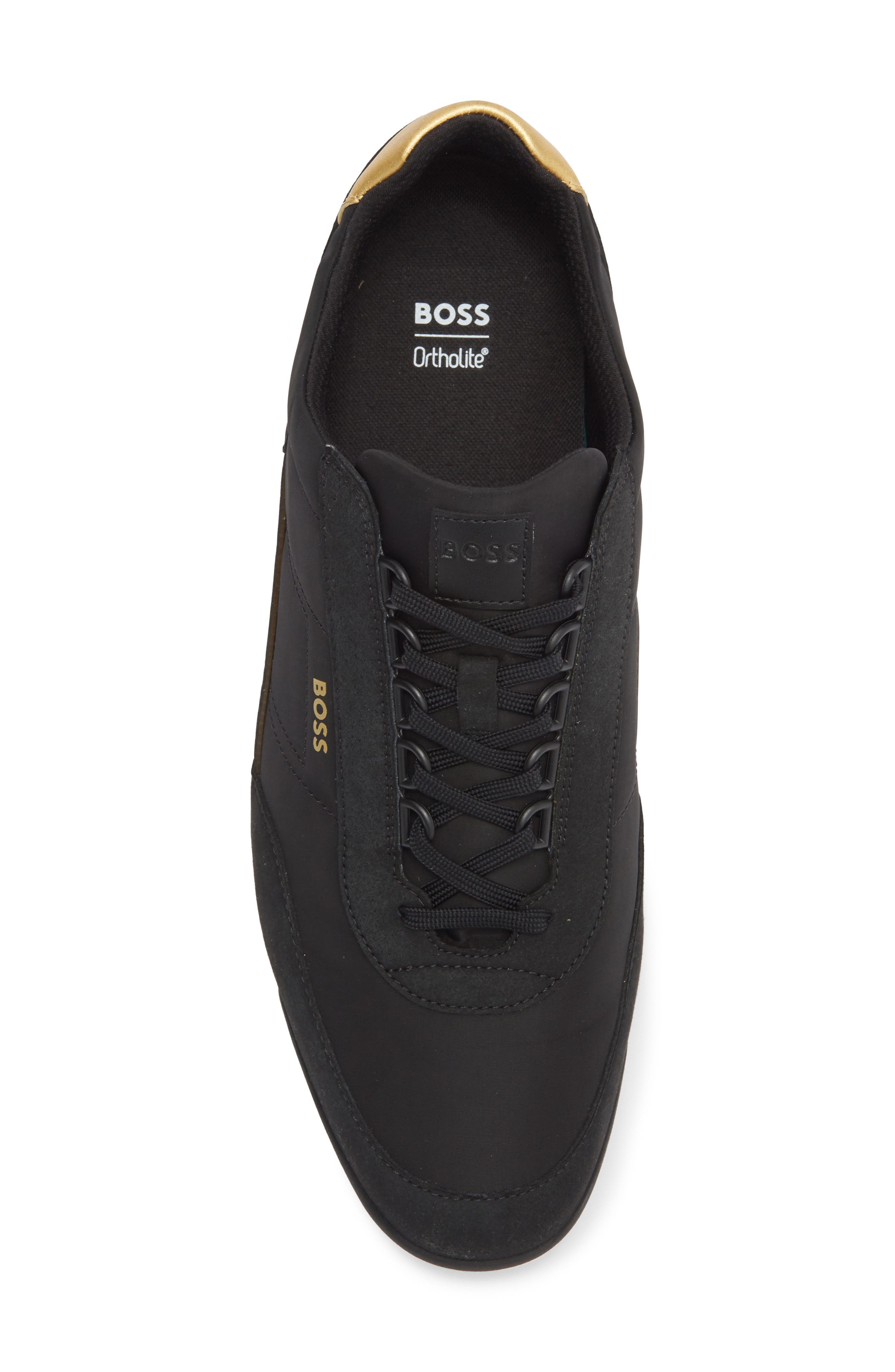 BOSS Saturn Low Top Sneaker, Alternate, color, Black