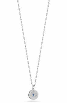 14k Gold Over Sterling Silver Eye Pendant Necklace