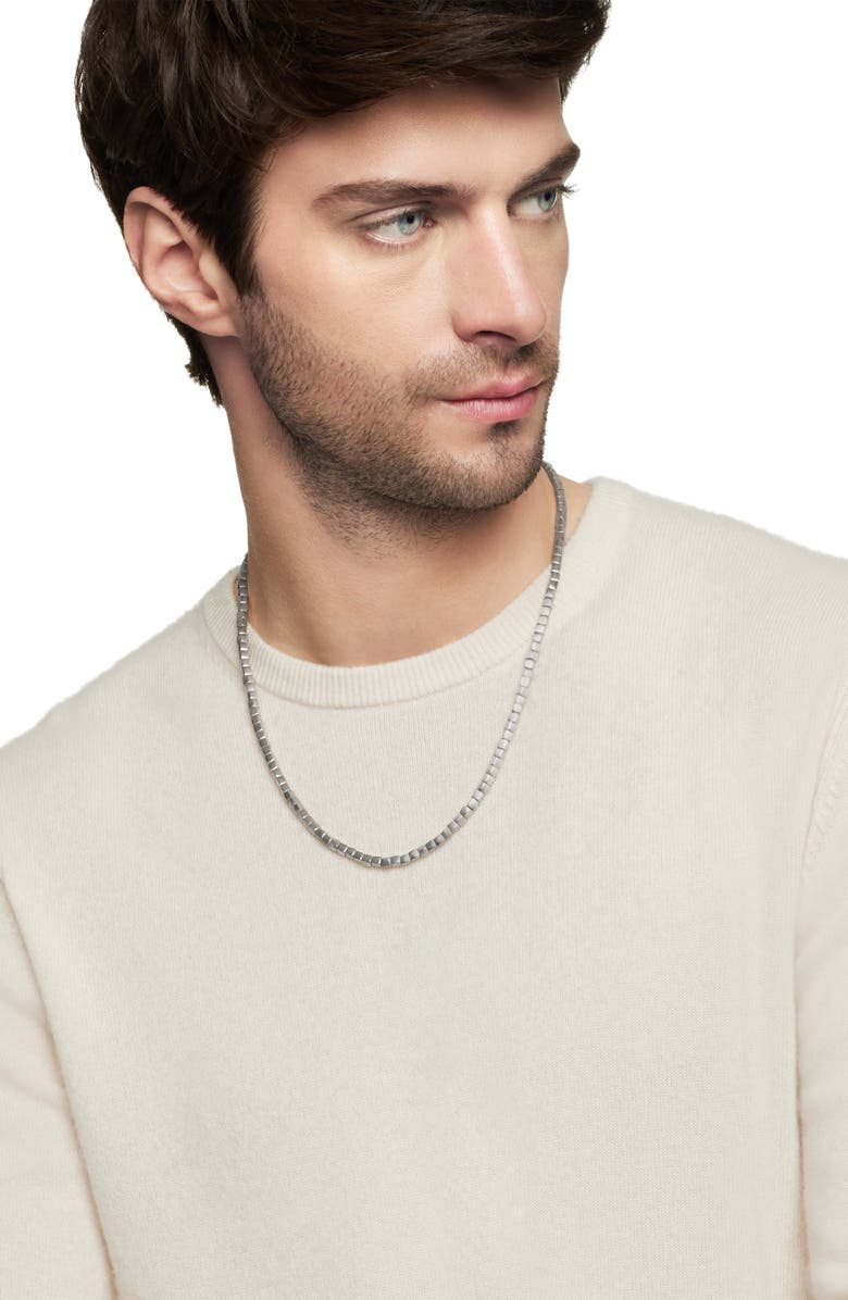 David Yurman Men's Spiritual Beads Cushion Necklace in Sterling Silver, 4mm, Alternate, color,