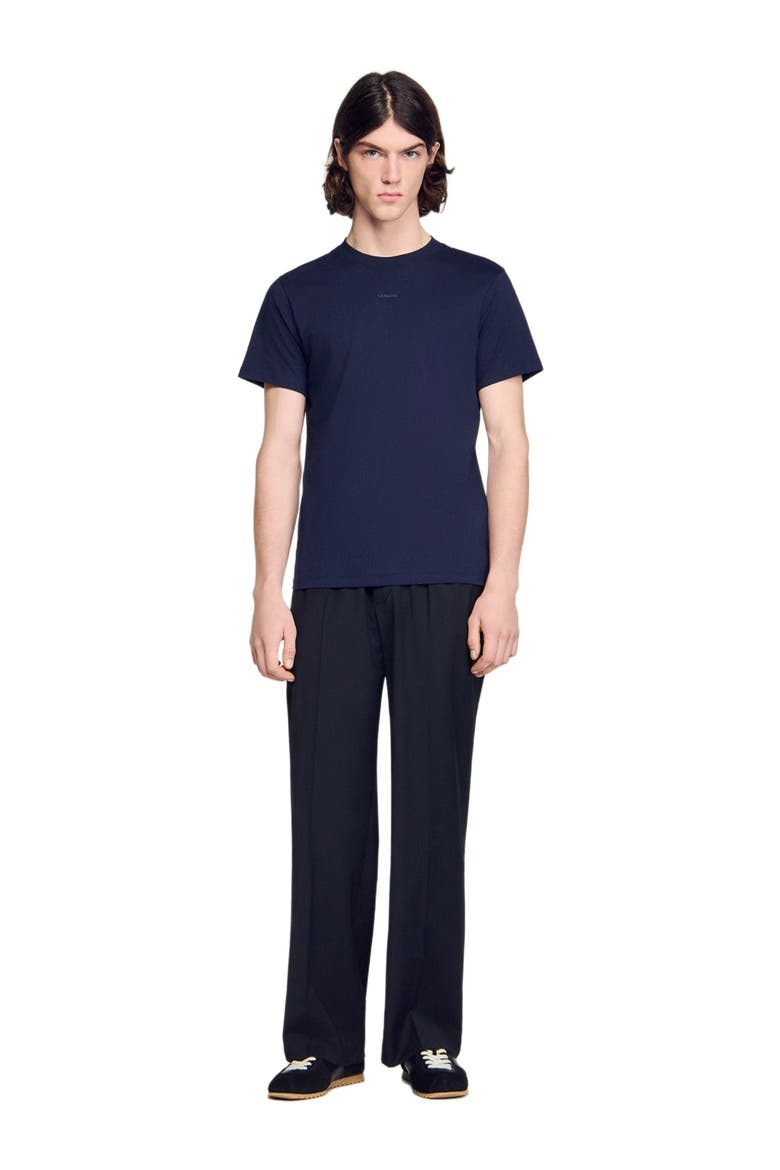Cotton T-shirt, Alternate, color, Navy blue