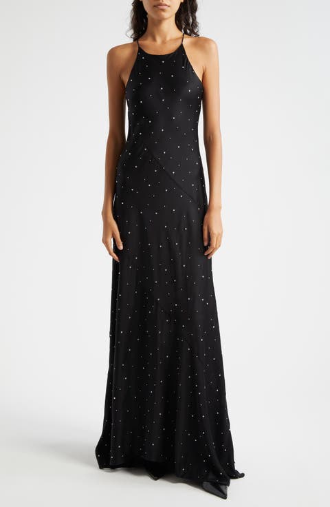 Sybil Stud Embellished Sleeveless Dress