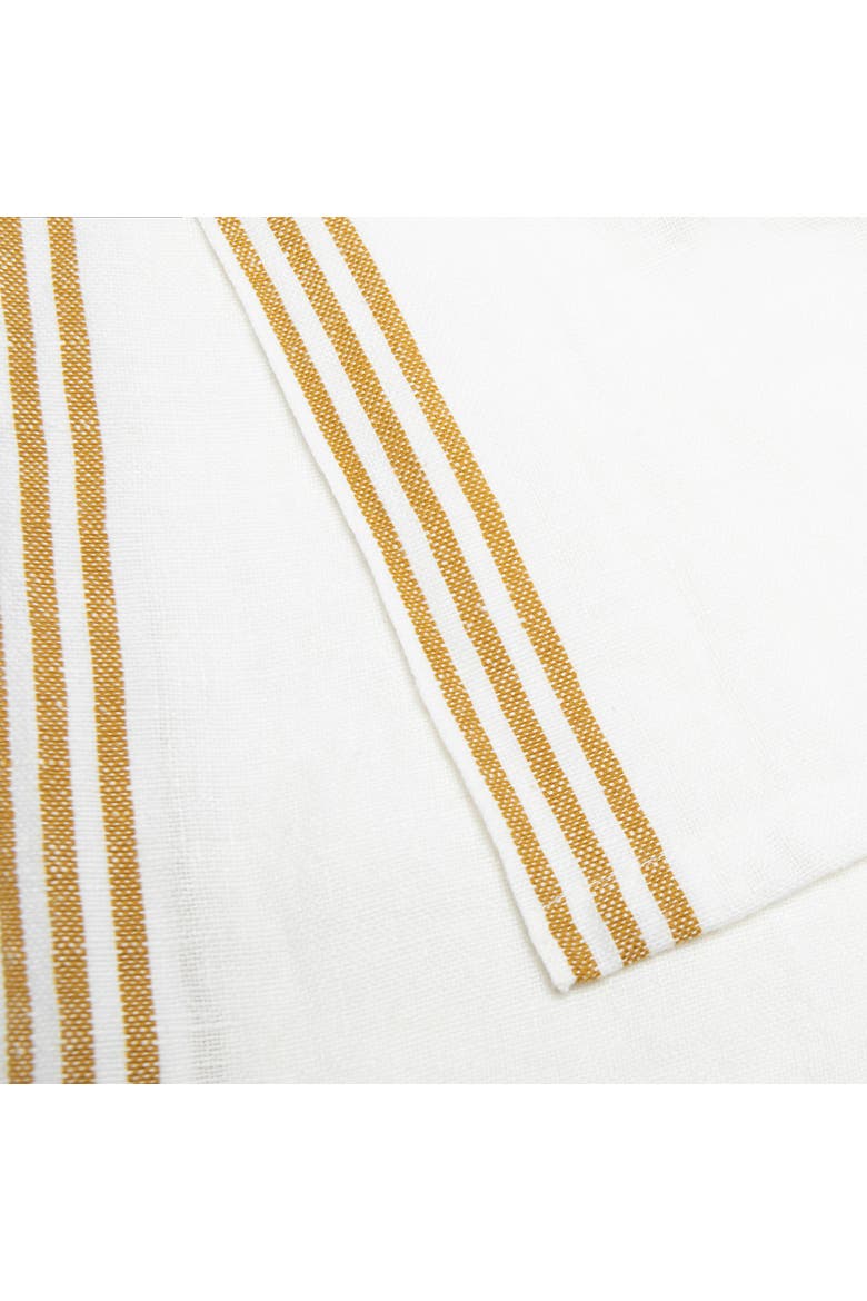Alsace Tea Towels - Set of 2, Alternate, color, White, Mustard 20" x 30"