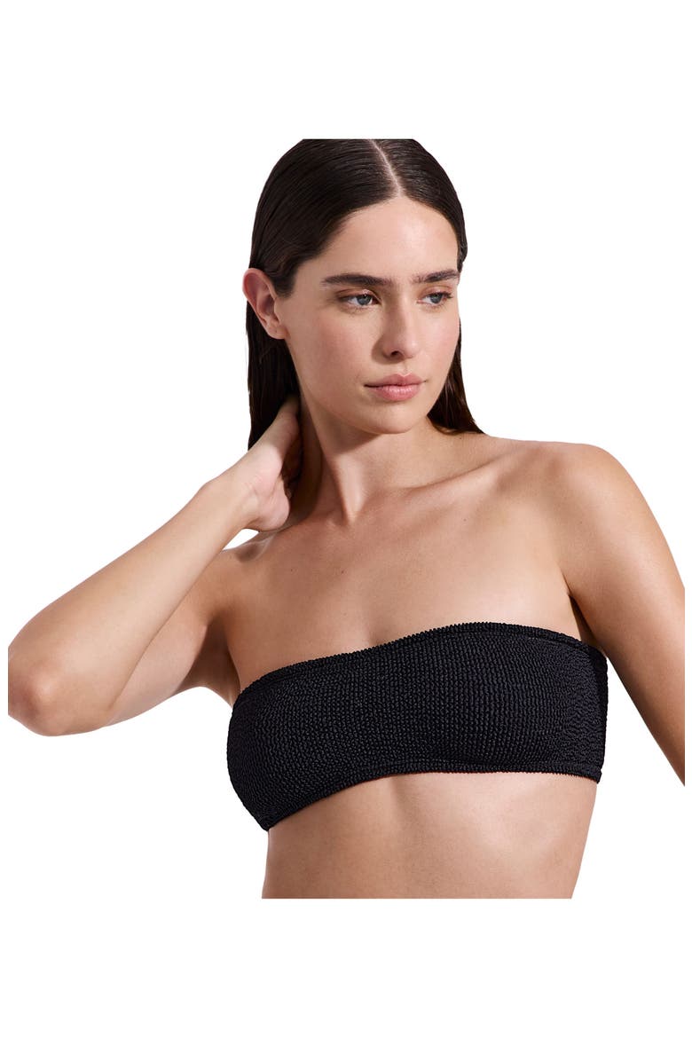 Tulum Bandeau Bikini Top, Alternate, color, Black