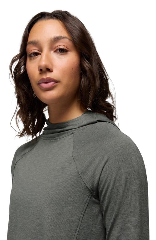 Prana Sol Searcher Upf 50 Sun Hoodie In Gray