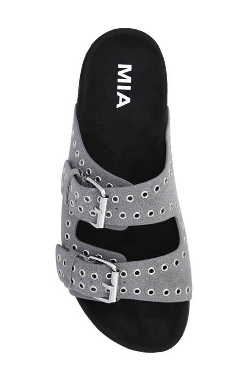 Mia Brooklyn Slide Sandal In Slate