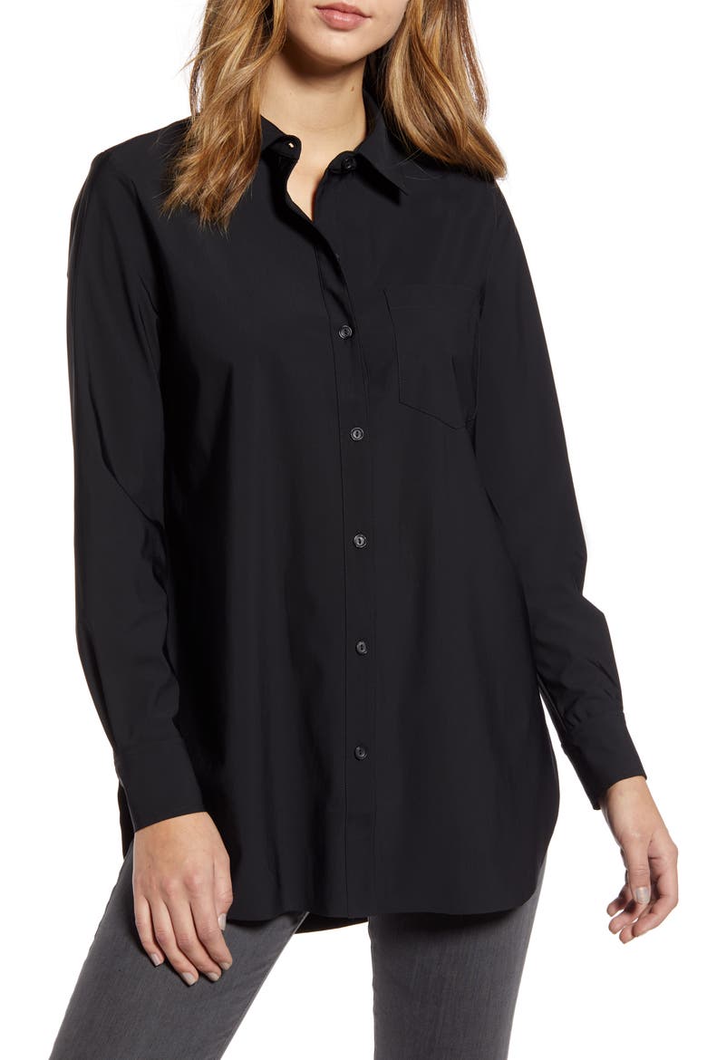 'Lyssentials Schiffer Shirt, Main, color, BLACK
