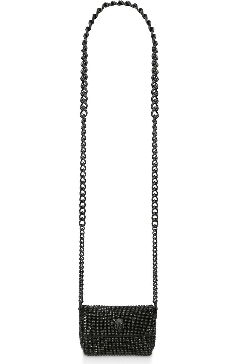 Kurt Geiger London Mini Party Crystal Embellished Crossbody Bag, Main, color, Black