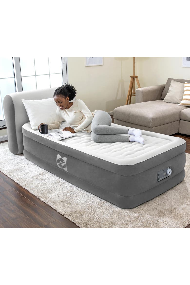 18 Inch Air Mattress , Twin, Alternate, color, Gray