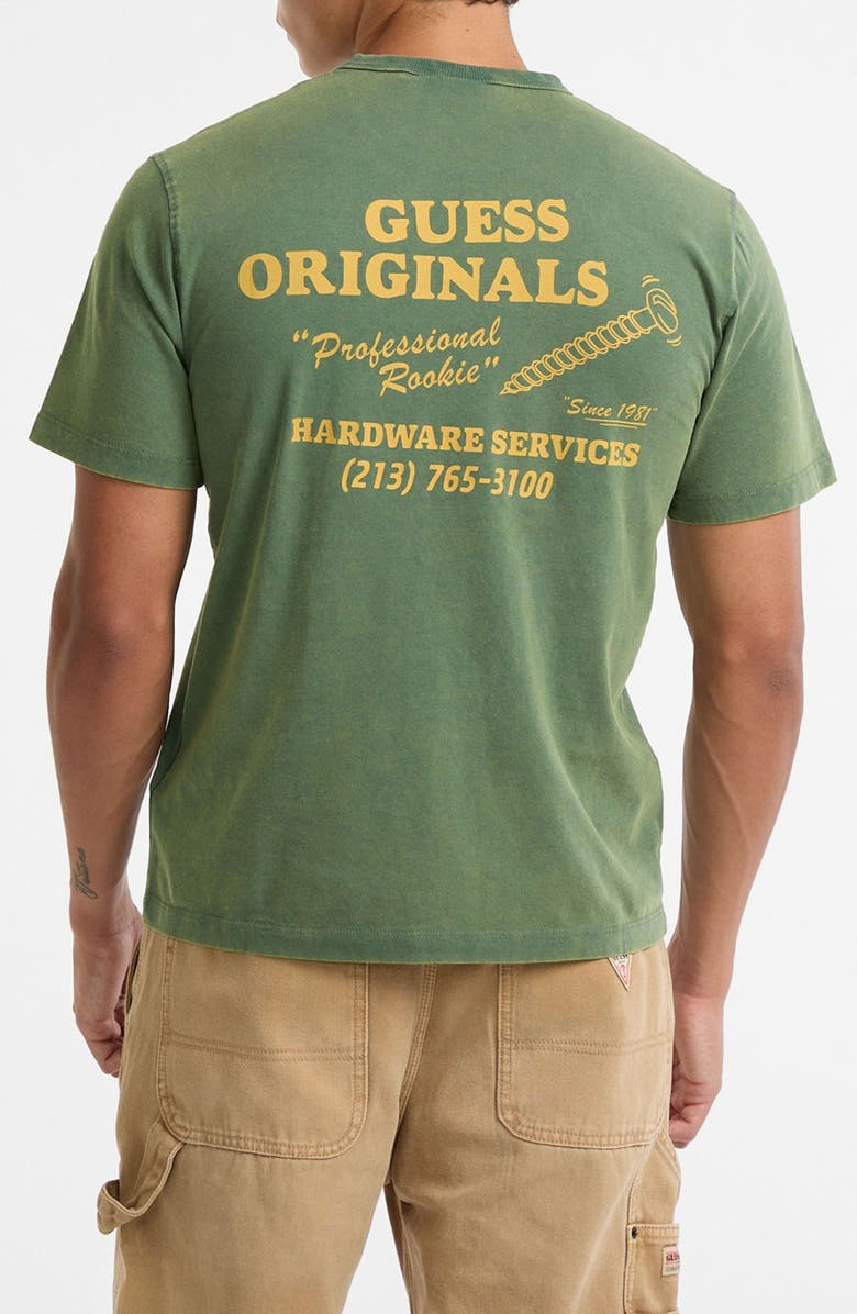 GUESS ORIGINALS Go Hardware Graphic T-Shirt, Alternate, color, Olive