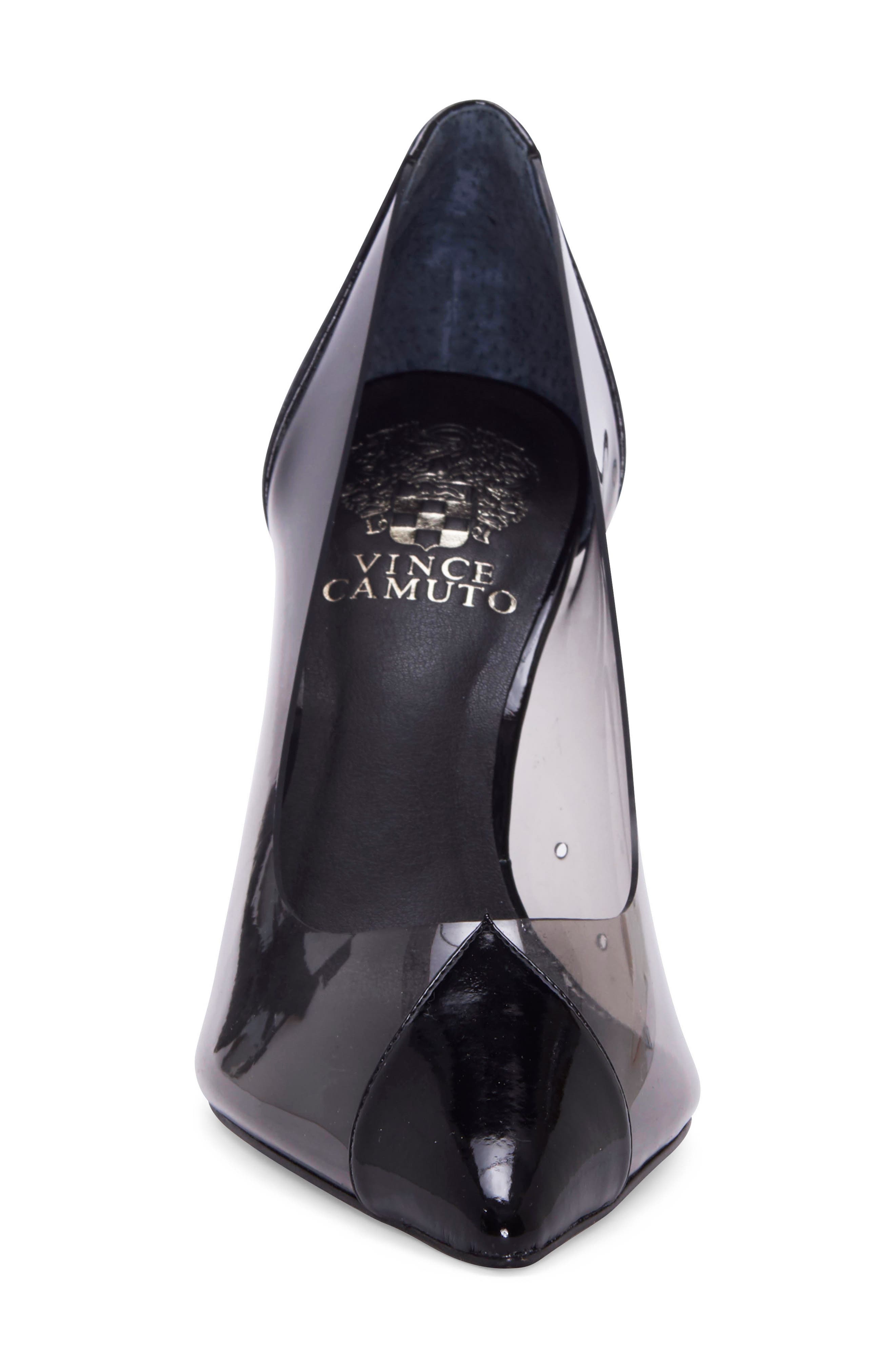 Poised Cap Toe Clear Pump, Alternate, color, SMOKE BLACK