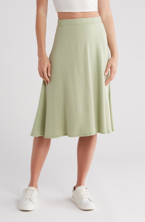Flare Midi Skirt