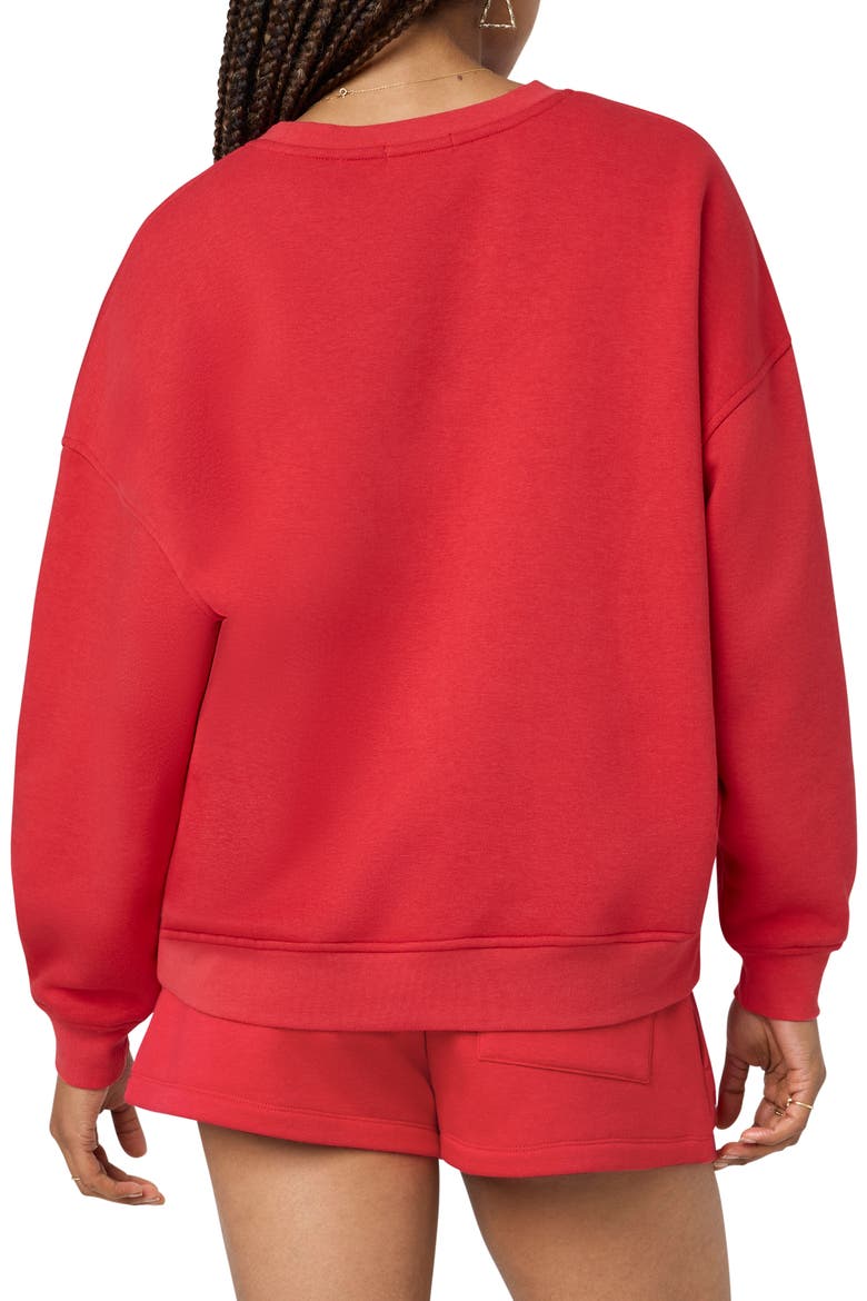 Cozy Crush Oversize Sweatshirt, Alternate, color, SCARLET
