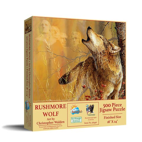 Rushmore Wolf 500 piece Jigsaw Puzzle for Adults
