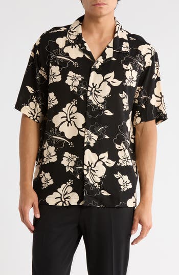 Floral Print Camp Shirt