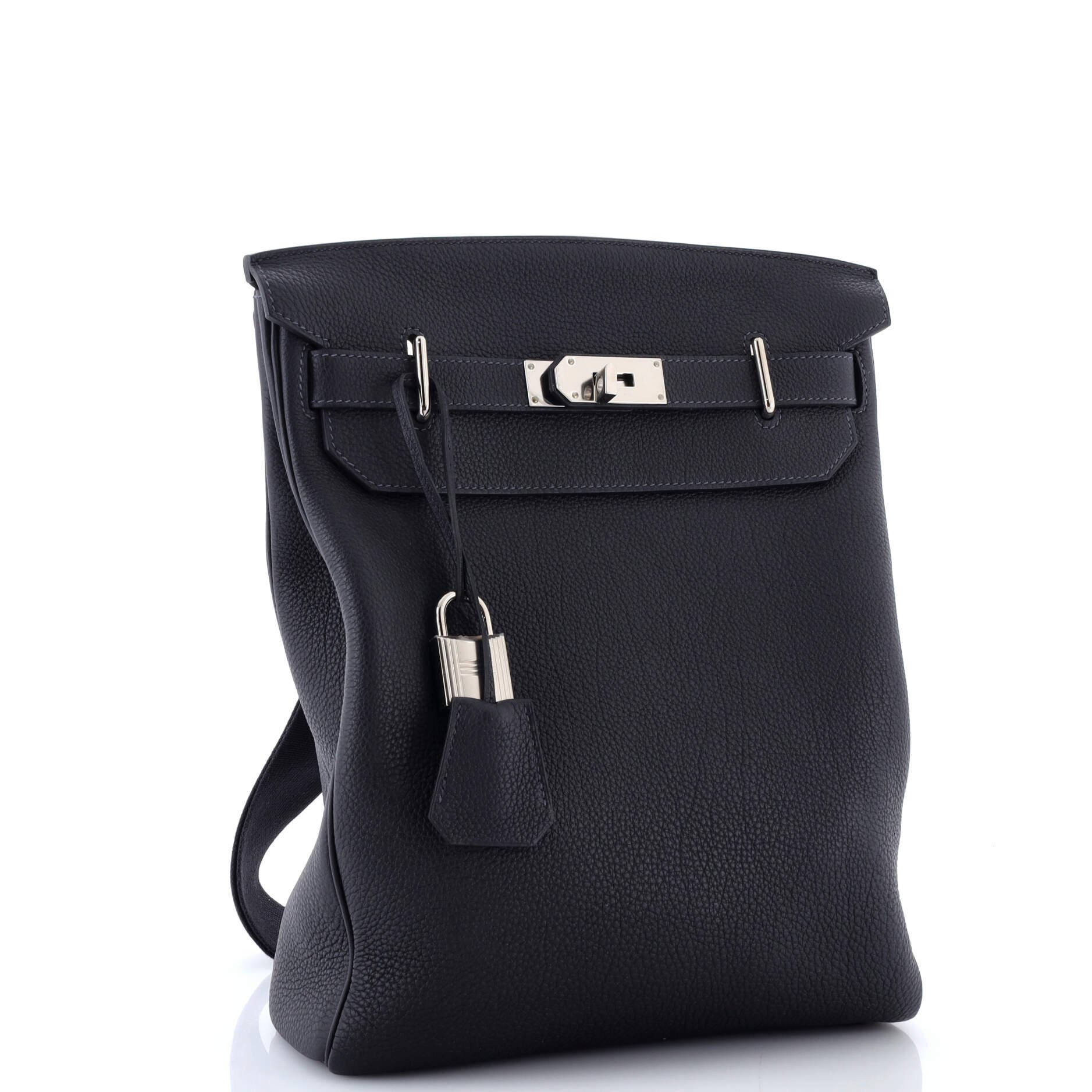 Pre-Owned Hermes Hac a Dos Backpack Togo GM, Alternate, color, Bleu Nuit