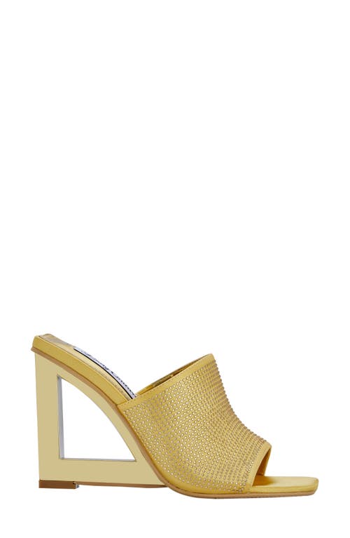 Shop Lady Couture Rhinestone Wedge Slide Sandal In Gold