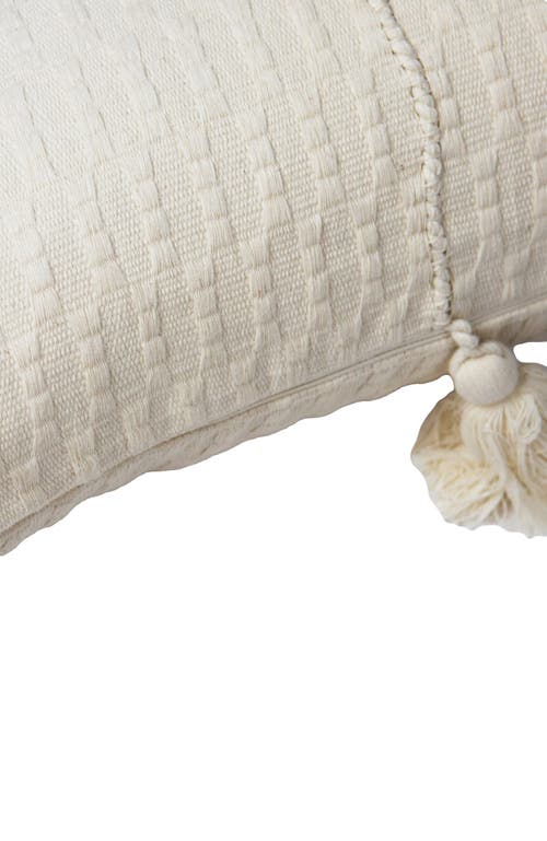 Archive New York Antigua Classic Solid Handwoven Cotton Throw Pillow in White  product