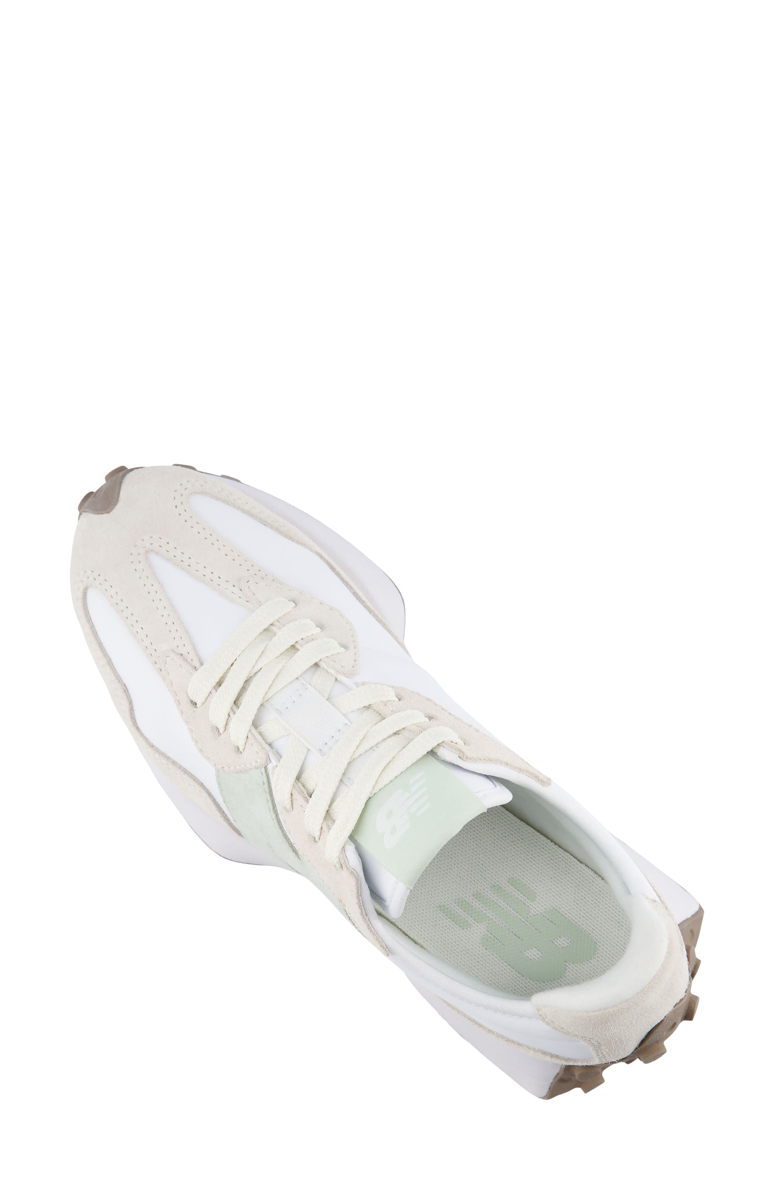 327 Sneaker, Alternate, color, ANGORA/ NB 103 WHITE