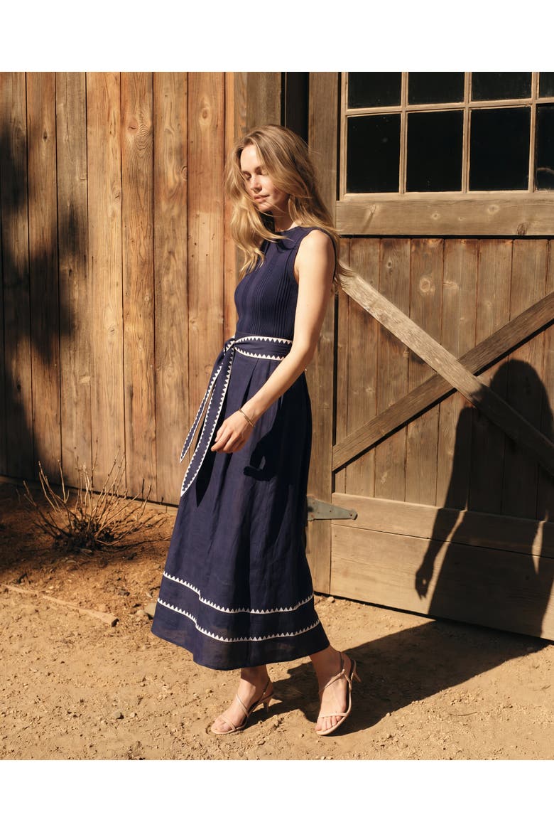Isadora Midi Dress, Alternate, color, Midnight Blue