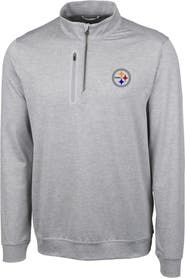 Cutter & Buck Men's Cutter & Buck Heather Gray Pittsburgh Steelers Big & Tall Stealth Quarter-Zip Pullover Jacket